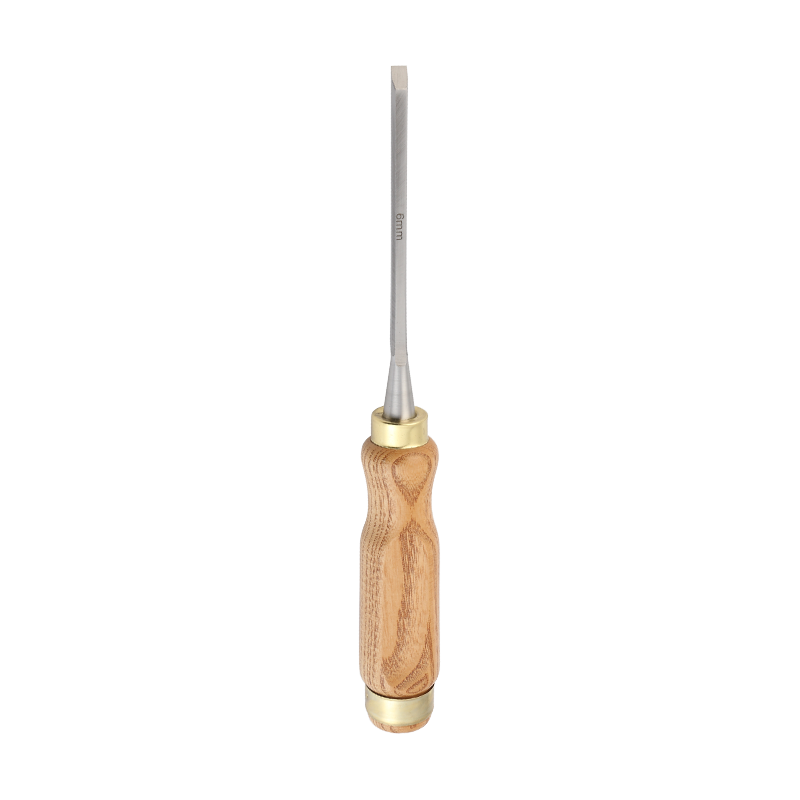 Woodworking chisel with ash wood handle