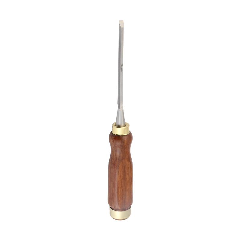 Woodworking chisel with walnut handle